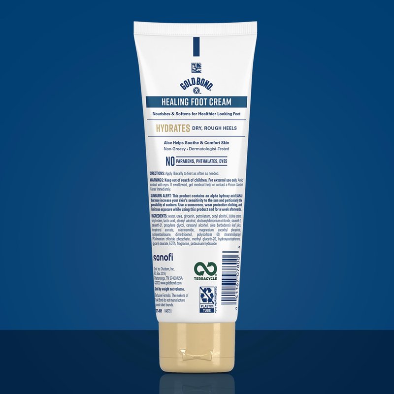 Gold Bond Healing Foot Cream, 4 oz, With Aloe, Nourishes & Softens For Healthier Looking Feet