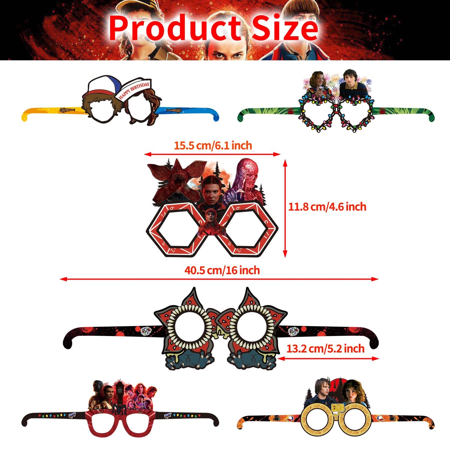 Zyxelven 12 Pcs TV Series Theme Party Decorations, Role-Playing Photography Party Glasses, Perfect for Birthday Parties, Themed Gatherings, Celebrations