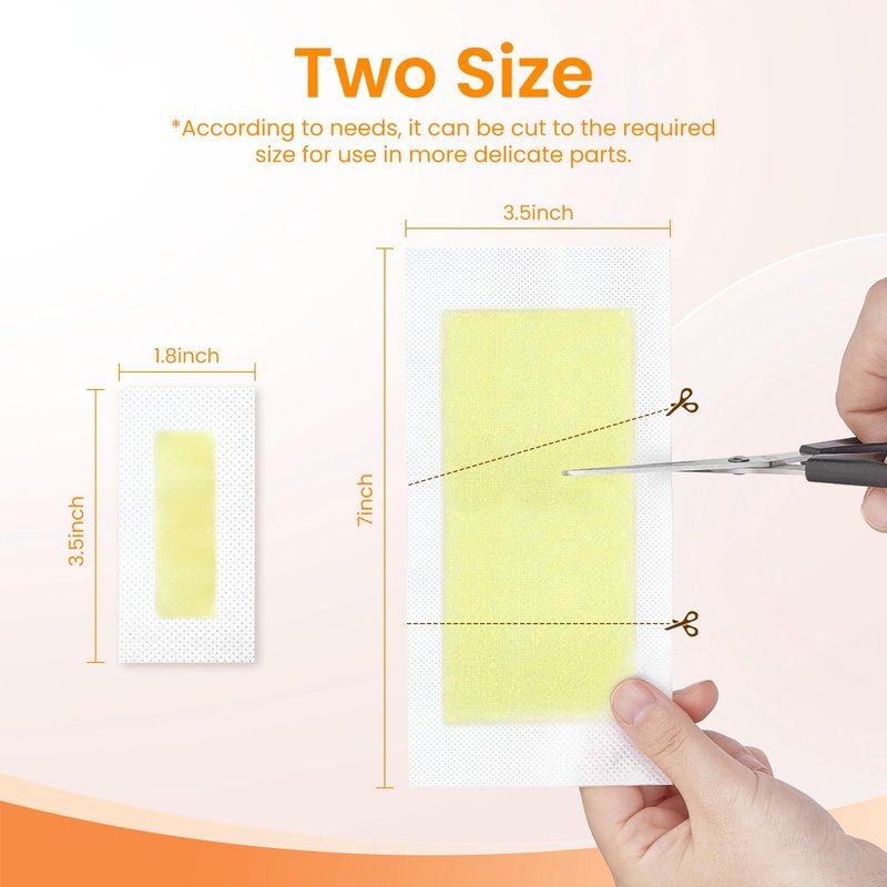 100 PCS Wax Strips for Hair Removal: 40 Facial & 60 Body Hair Removal Waxing Kit with Calming Oil Wipes - For Face, Eyebrow, Body, Arms, Legs, Bikini Area