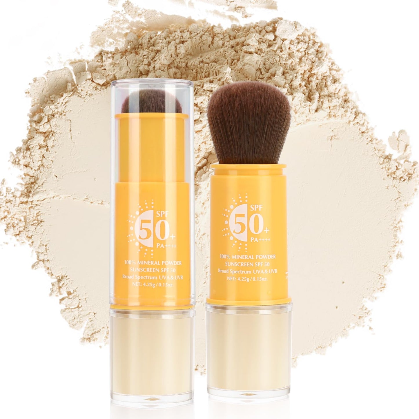 SPF 50 Brush Mineral Powder Sunscreen Setting
