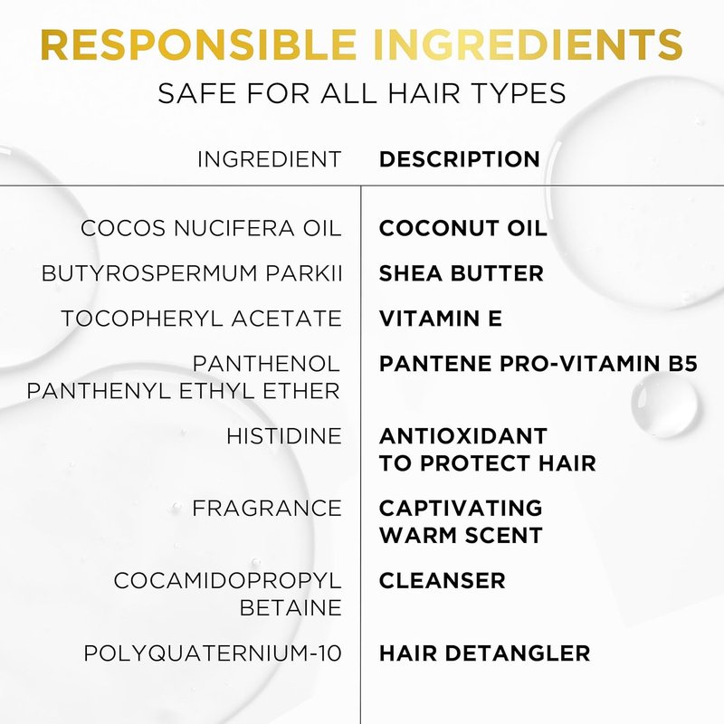 Pantene Pro-V Curl Define & Shine Shampoo - Coconut & Shea, Sulfate-Free, 13.5 FL OZ