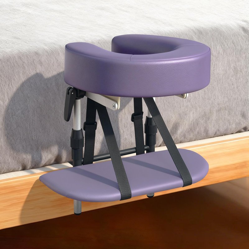 DeerDean Linens Head Rest for mattresses ranging from 5.5-17.7 inches, Bed Massage Head Holder, Universal Face Cradle Cushion for Massage Tables and Salon (Purple)