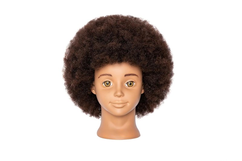 Skiennix Mannequin Head - Authentic Human Hair for Girls' Hair Styling Practice | Includes Clamp Holder