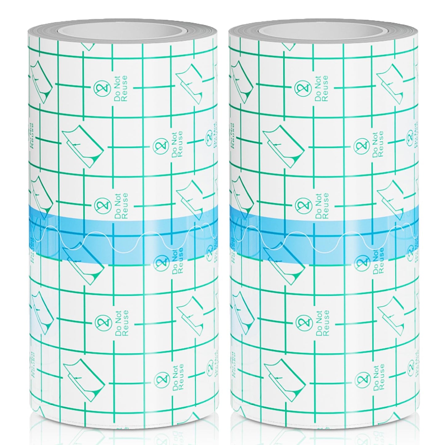 Beoncall 2 Rolls Tattoo Aftercare Bandage Waterproof 5.9in×2.2yd Second Skin Tattoo Bandage Patch Films Wraps for Healing Supplies