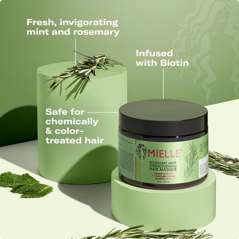 Mielle Organics Rosemary Mint Hair Oil & Masque | Nourishing Scalp Treatment