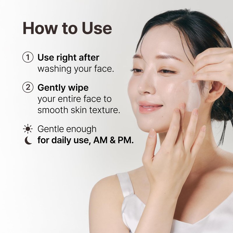 NATURECLASS R0 Exfoliating Toner Pads – Hydrating Face Pads for Pore Care, Hyaluronic Acid, Korean Skin Care, Sensitive Dry Skin, Rice Water, Vegan, 80 Count
