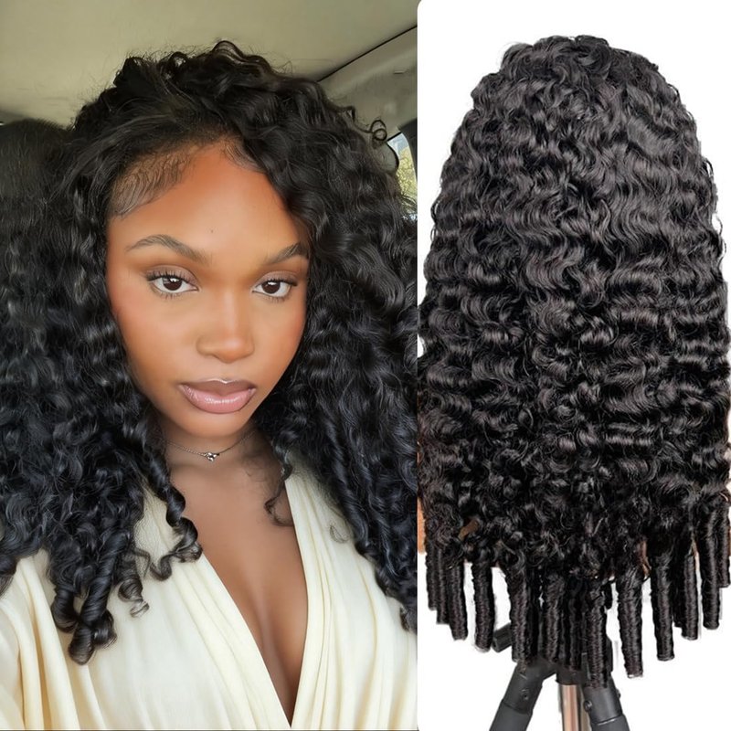 Amella Half Wig - Burmese Curly Human Hair | 200% Density, Beginner-Friendly, 26-Inch Natural Color