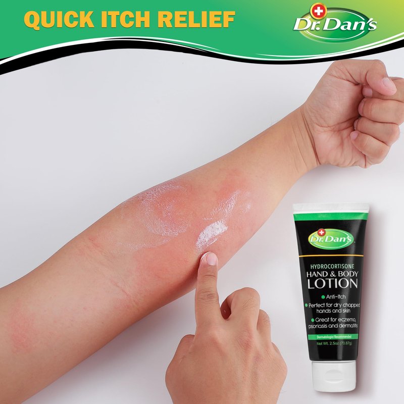 Dr. Dan's Hydrocortisone Hand and Body Lotion - Anti Itch Lotion for Men and Women - 1 Pack