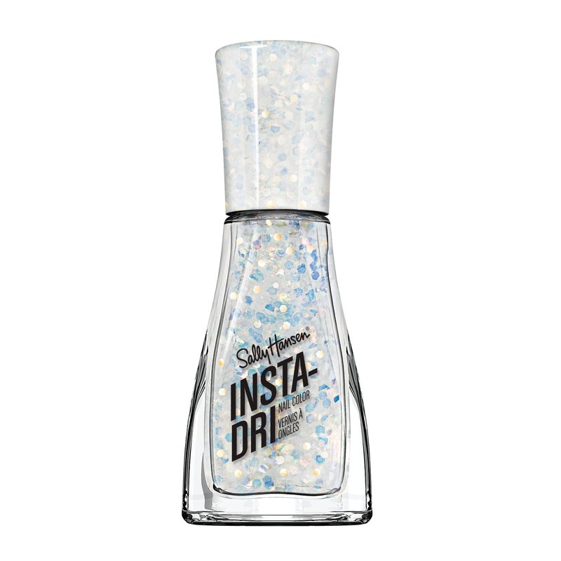 Sally Hansen Insta-Dri Nail Polish | Quick Dry, Long Lasting, Streak-Free Shine | Sheer, Shimmer | 104 Twinkle, Twinkle | White Glitter Nail Color