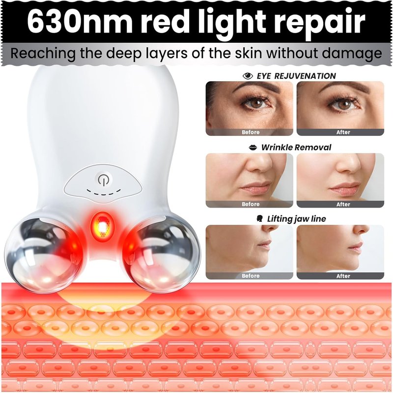 Microcurrent Facial Device - Red Light Technology for Lifting & Tightening Skin | Smart Photon EP-300