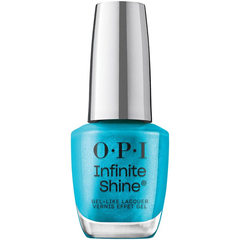OPI Infinite Shine MillenniYUM | Opaque Bright Blue Metallic Long Wear Gel Like Nail Polish | Metallic Mega Mix Collection