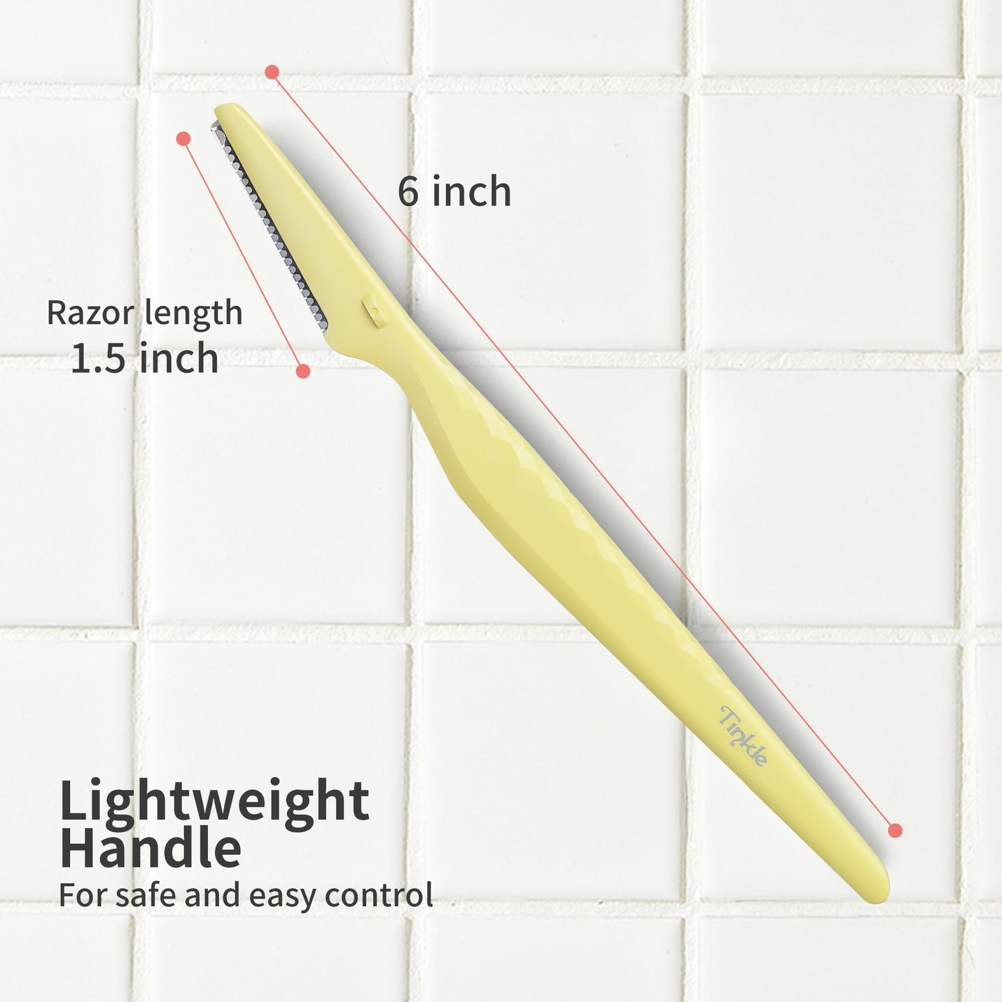 Tinkle Everglow Dermaplane Razor (12 ct - 4 packs of 3ct), Eyebrow Razor & Face Razors for Women, Peach Fuzz Remover, Dermaplaning Tool, Stainless Steel Blades, Stocking Stuffers