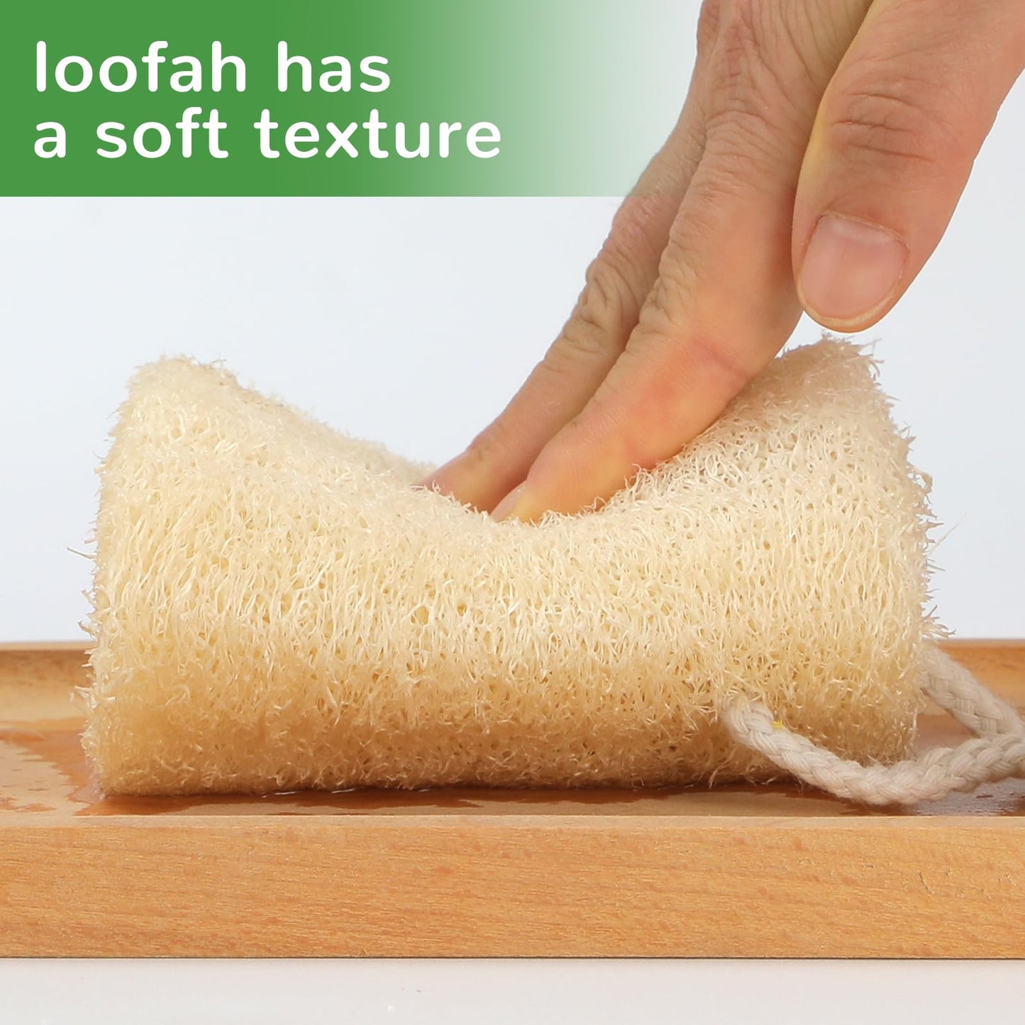 4-Pack Natural Loofah Sponges for Exfoliating Body Scrub, Plant-Based Bath Sponges for Men & Women, Eco-Friendly Back & Face Scrubber, Reusable Shower Loofah