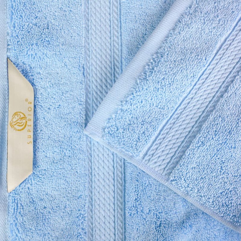 SUPERIOR Egyptian Cotton Plush & Absorbent, Hand Towel Set of 4, Light Blue
