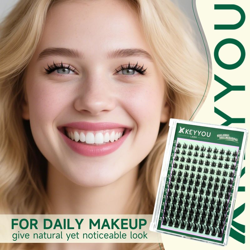 KEYYOU Manga Lash Clusters Fairy Cluster Eyelash Extensions Cosplay at home Wispy False Eyelashes 10-18mm Lashes C Curl Individual Fake Eyelashes Extension with Spikes Easy to Apply for Beginner