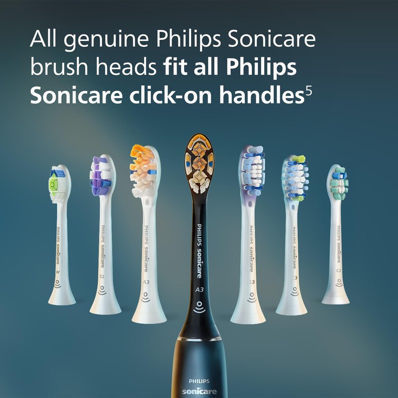 Philips Sonicare G3 Two-in-One - Genuine Replacement Electric Toothbrush Heads, White, 4 Pack One Year Supply, HX9054/65
