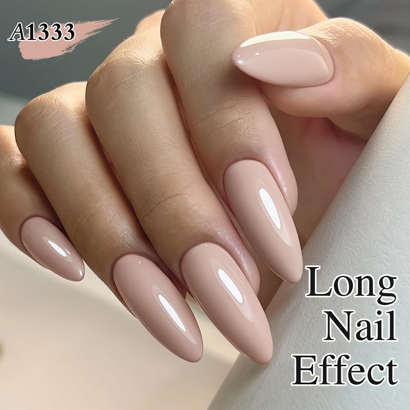 Double Rhythm 15ML Gel Nail Polish Pure Sheer Same Color Same Bottle Soak Off Gel Polish Art Manicure Salon DIY at Home for Women (Nude-A1333)