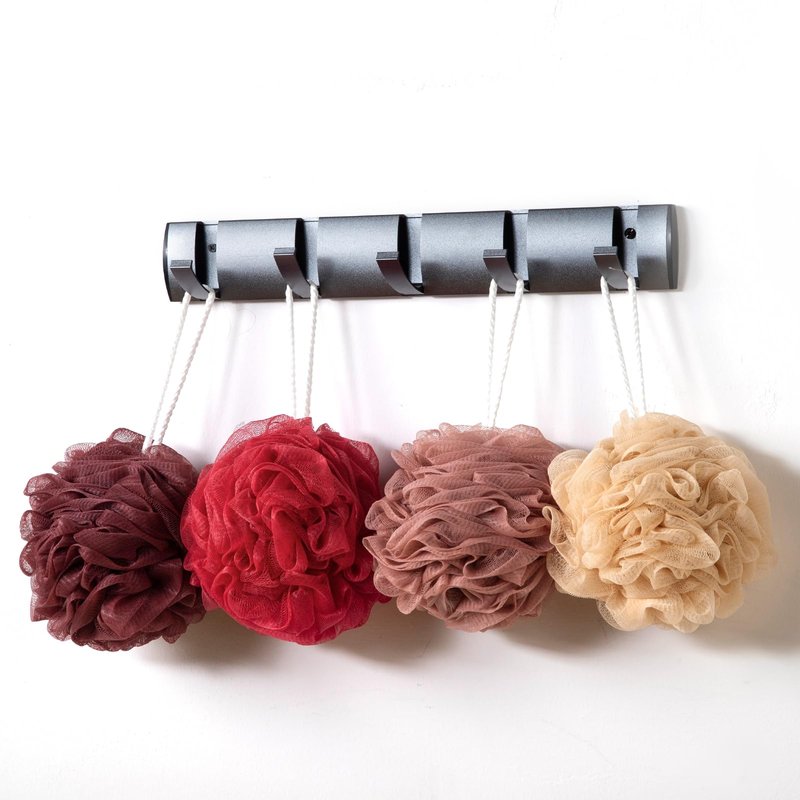 MTDLYICE Loofah Sponge XXL-100g 4 Pack, Bath Sponge Soft Mesh Shower Puff Loofah for Men, Exfoliating Body Scrubber for Women, Shower Accessories (Cherry Red)