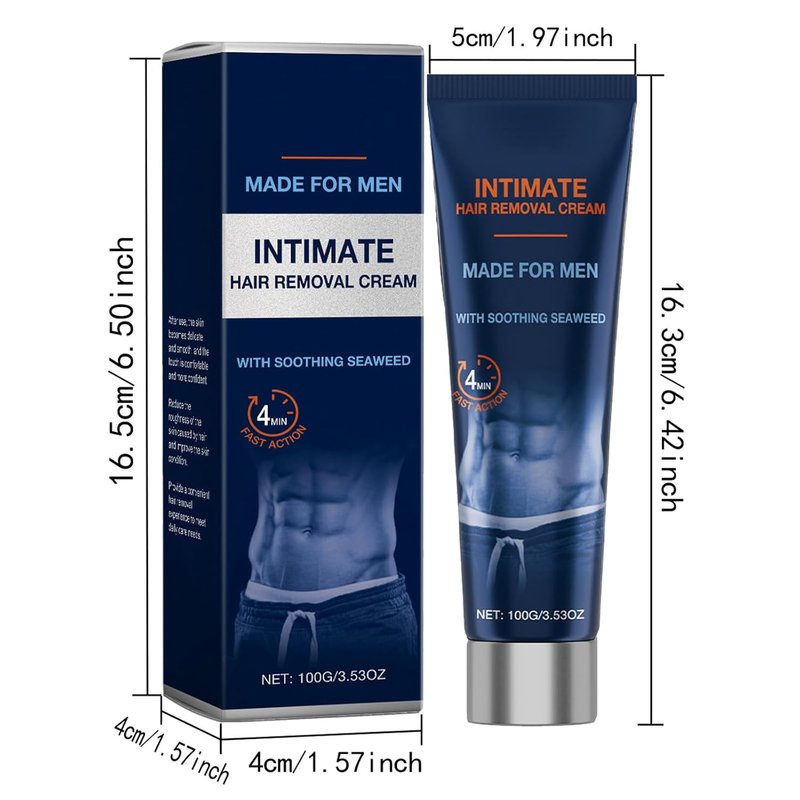 2026 New Painless Hair Removal Cream for Men, Fast-Acting Gentle Depilatory for arms legs chest, Intimate & Body Depilatory Cream, Moisturizing Soothing Formula (1 Pack)