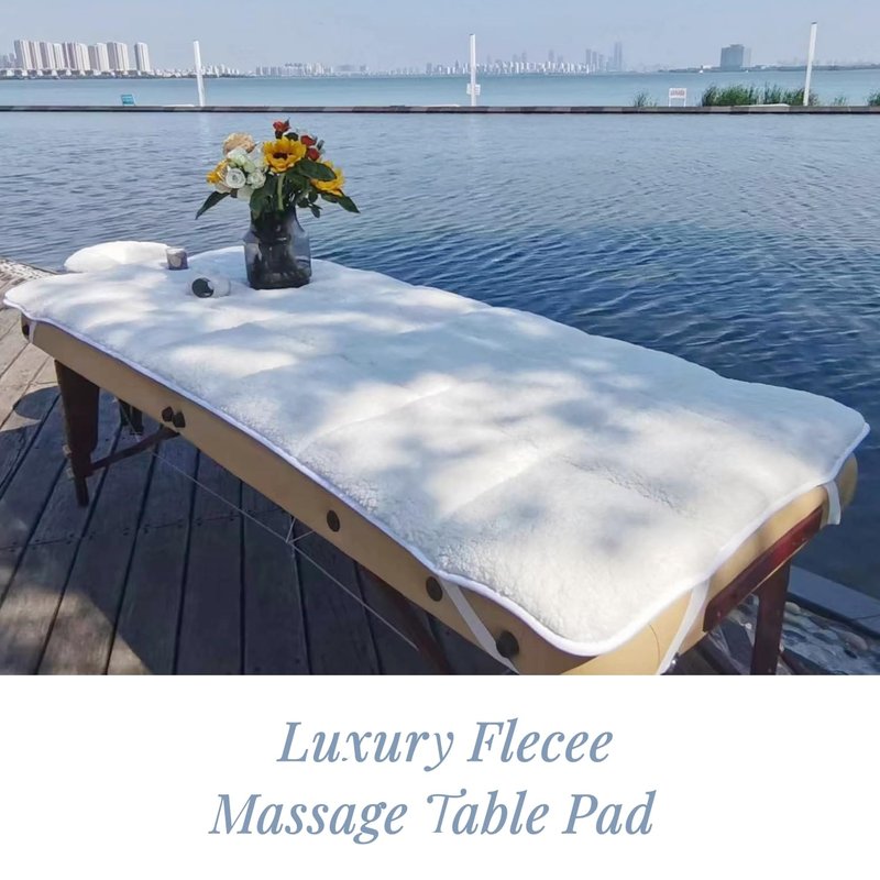 Fleece Massage Table Pad,Extra Soft Quilted Fleece Massage Bed Cushion with Face Cradle Cover,Washable Elastic Fitted Spa Massage Table Topper for Salon,Spa & Home,71 x 31 Inch