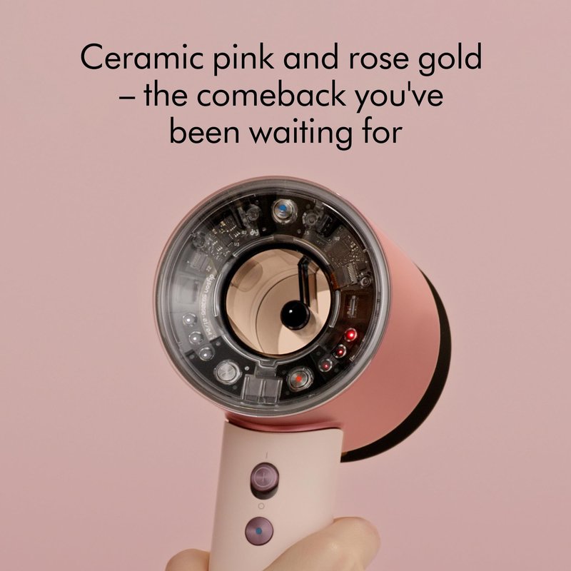 Dyson Supersonic Nural Hair Dryer in Ceramic Pink and Rose Gold