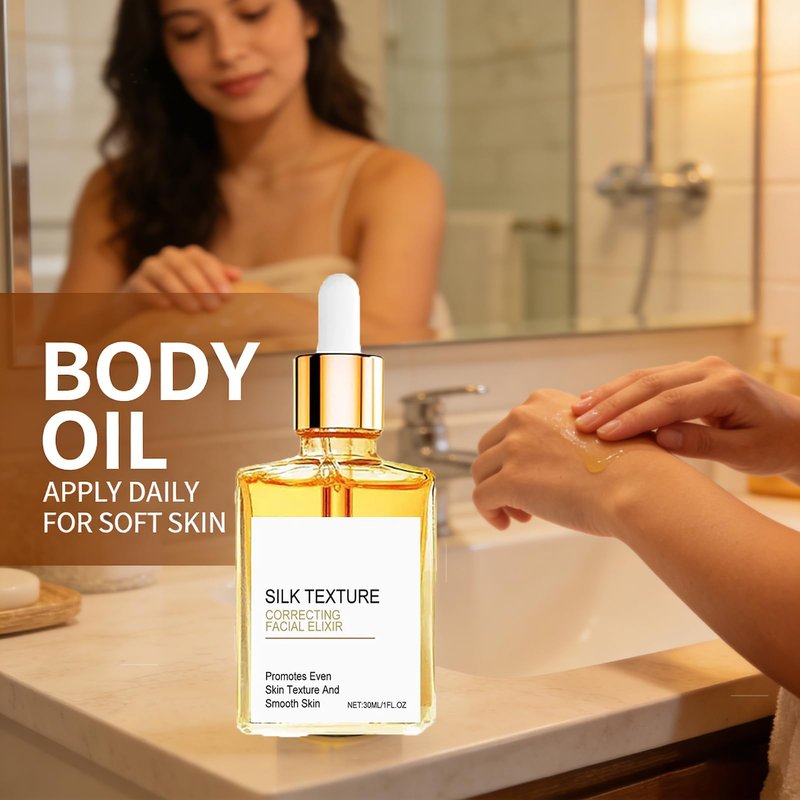 Gouda Silk Body Oil for Women, Perfume Oil, Visibly Firming, Deeply Anti Aging Moisturizing, Instantly Improve Elasticity, Non-greasy Hydration (2Pcs)