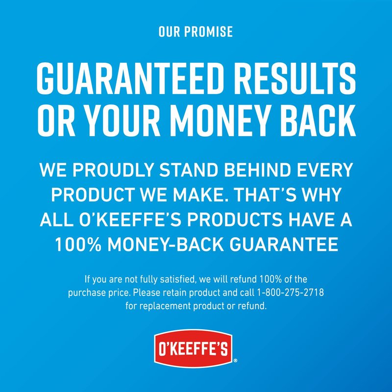 O'Keeffe's for Healthy Feet Foot Cream; Guaranteed Relief for Extremely Dry; Cracked Feet; Instantly Boosts Moisture Levels; 3.2 Ounce Jar; (Pack of 4)