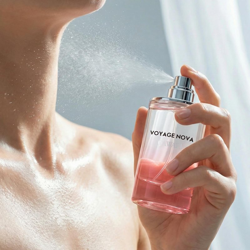 QAWAFI Voyage Nova Eau de Parfum for Women, Lychee Bergamot Ginger, Rose Peony Cocoa Blossom, Elegant Patchouli, Long Lasting Spring Fall Perfume, 50ml 1.7fl oz