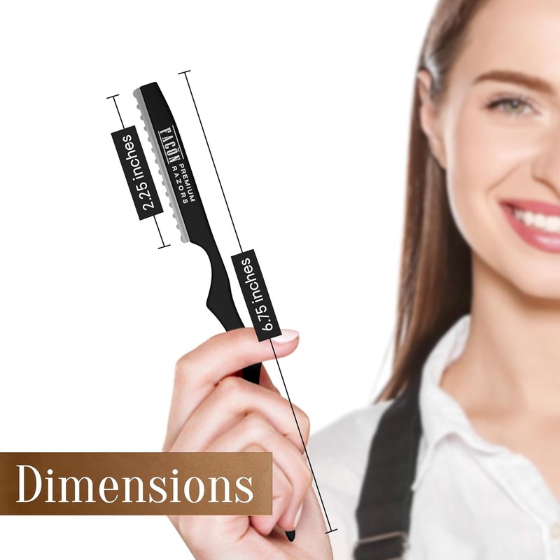 Facón Hair Razors - Professional Styling Razor Kit with 11 Stainless Steel Blades | Ideal for Salon & Home Use