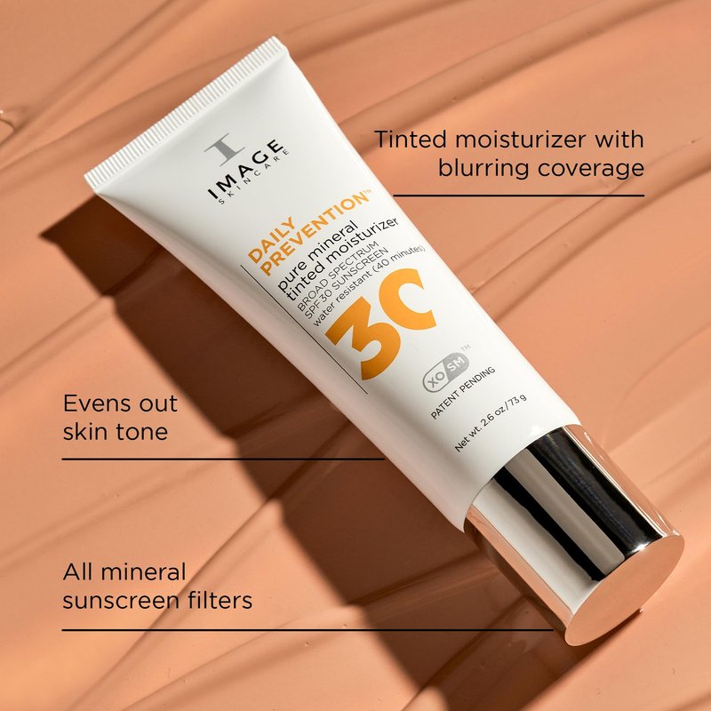 IMAGE Skincare DAILY PREVENTION Pure Mineral Tinted Moisturizer, SPF 30 Broad Spectrum Sunscreen, 2.6 Ounces