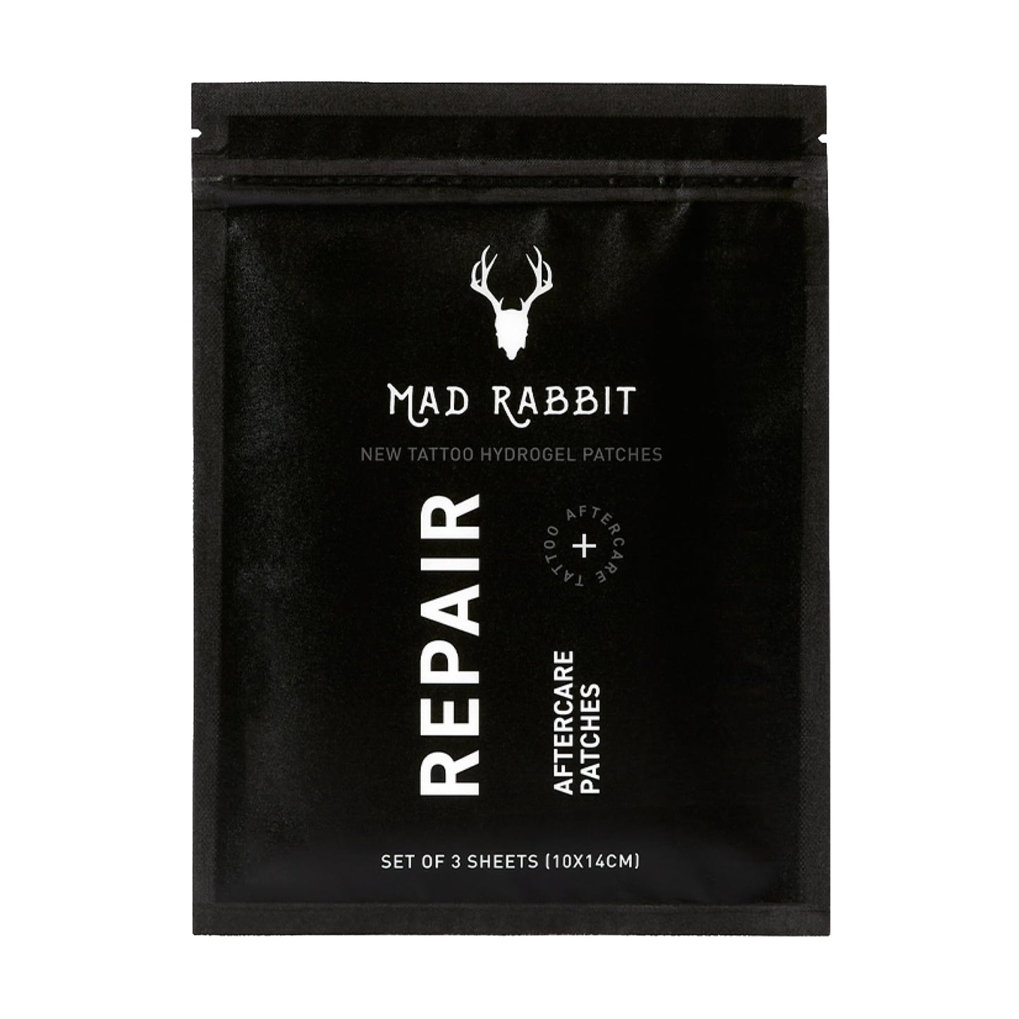Mad Rabbit Repair New Tattoo Hydrogel Patches, 3 Sheets - Tattoo Aftercare, Soothing, Cooling, Made For All Skin Types