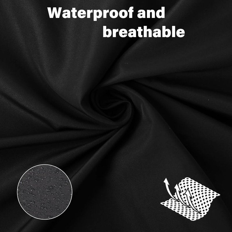 Regine Switzerland Professional Hair Cutting Cape - Adjustable Waterproof Barber Cape for Men & Women | 52" x 47", Black