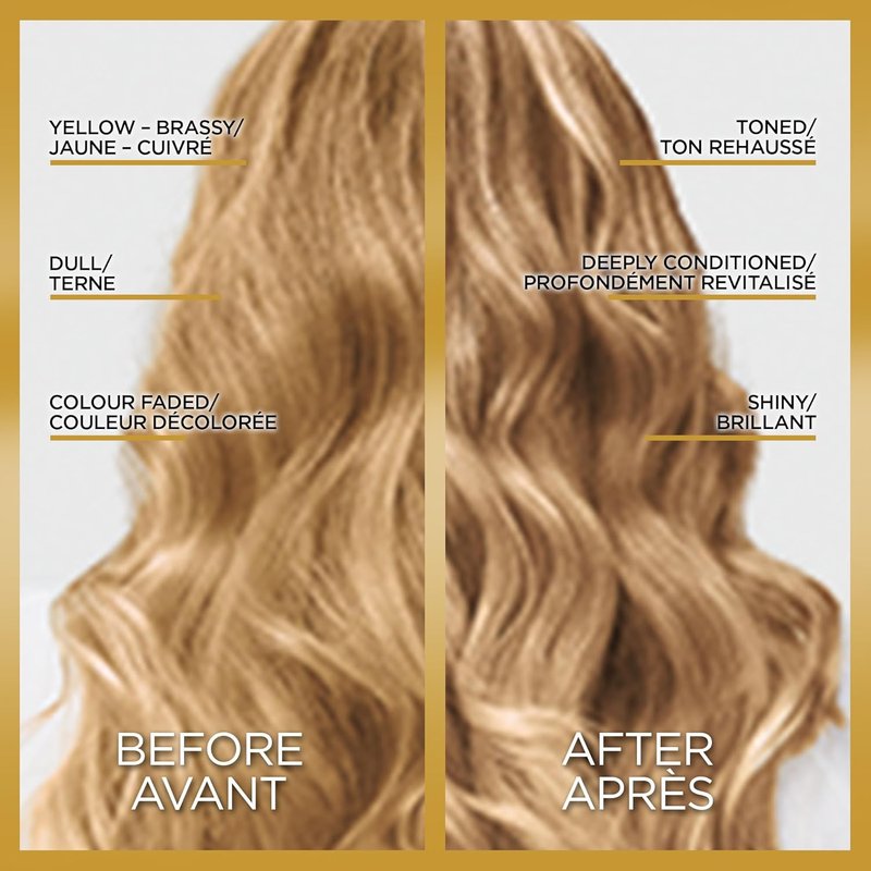 L’Oreal Paris Hair Toning Gloss - Cool Blonde Shade | One-Step Formula, 4 Ounce