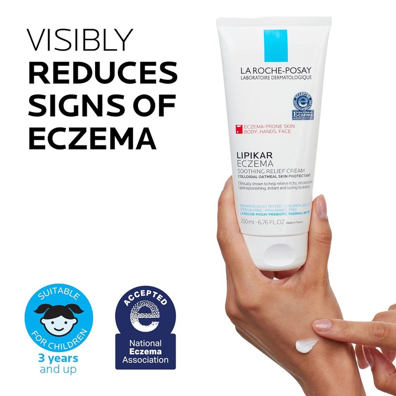 La Roche-Posay Eczema Cream - Soothing Relief for Sensitive Skin | Moisturizer with Colloidal Oatmeal