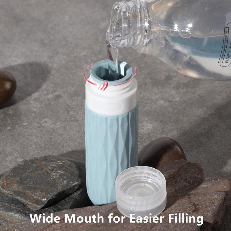 IYYI Travel Bottles - TSA Approved Silicone Toiletry Containers | Leakproof & Refillable (Gray, 90ml)