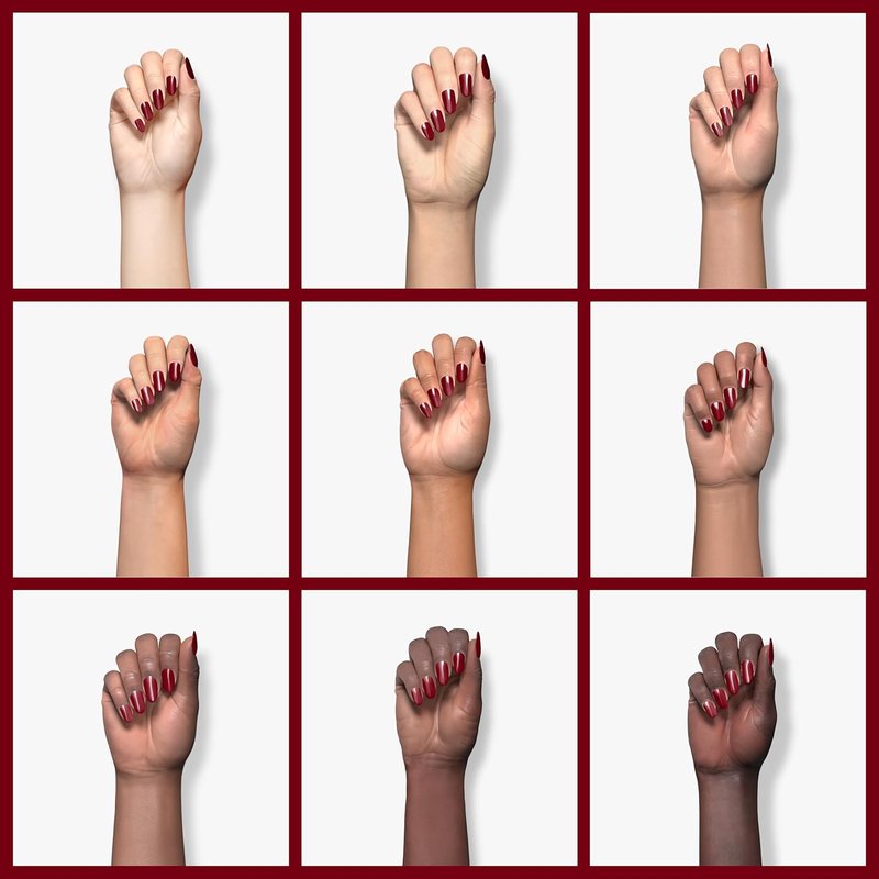 Gel Nail Polish - Double Rhythm 15ML Dark Red Soak Off for DIY Manicure at Home | Art & Salon Quality