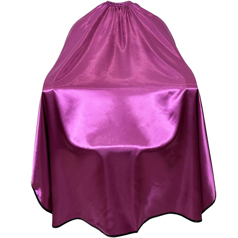 Pelocapa Salon Styling Capes for Clients, Hair Dye Cutting Capes with Elastic Hooks, Waterproof Light Weight Satin Sheen Styling Cape Barber Gown for Stylist, 63”*56”(Purple)
