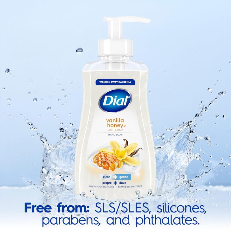 Dial Liquid Hand Soap - Vanilla Honey Scent, Moisturizing Formula | 7.5 fl oz, Pack of 12