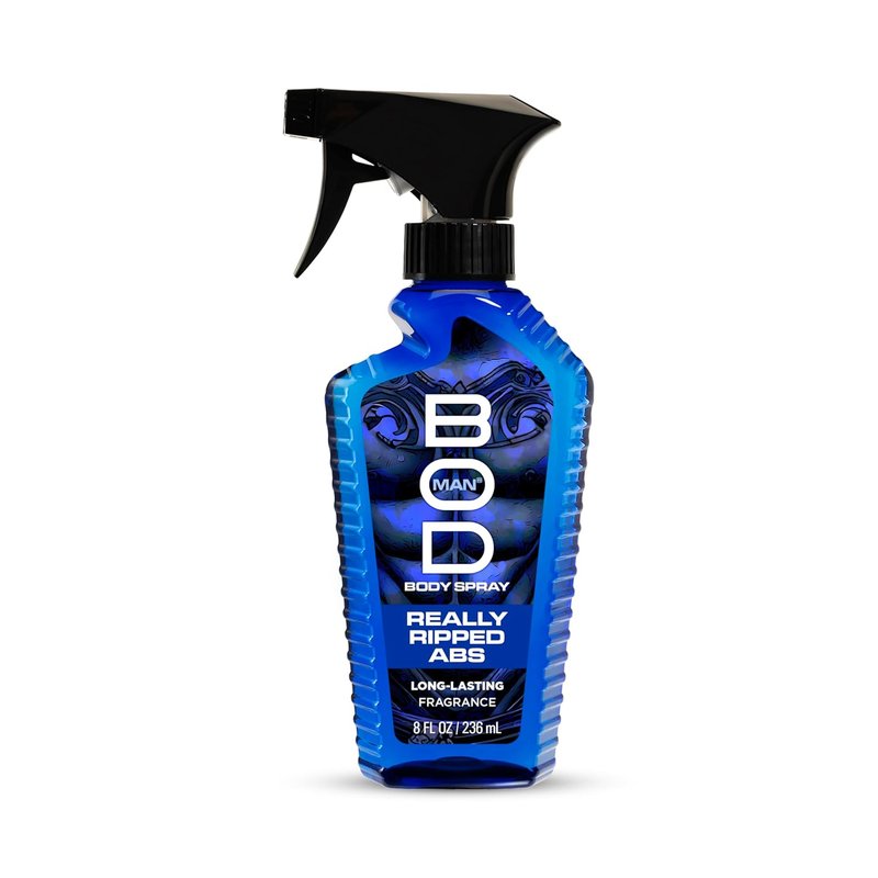 BOD Man Fragrance Body Spray - Really Ripped Abs | 8 Fl Oz Refreshing Scent for All-Day Wear