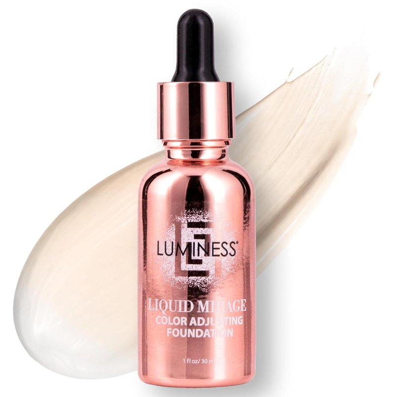 LUMINESS Liquid Mirage Foundation - Color Changing, Hydrating Makeup with Hyaluronic Acid | Fair Shade for Mature Skin