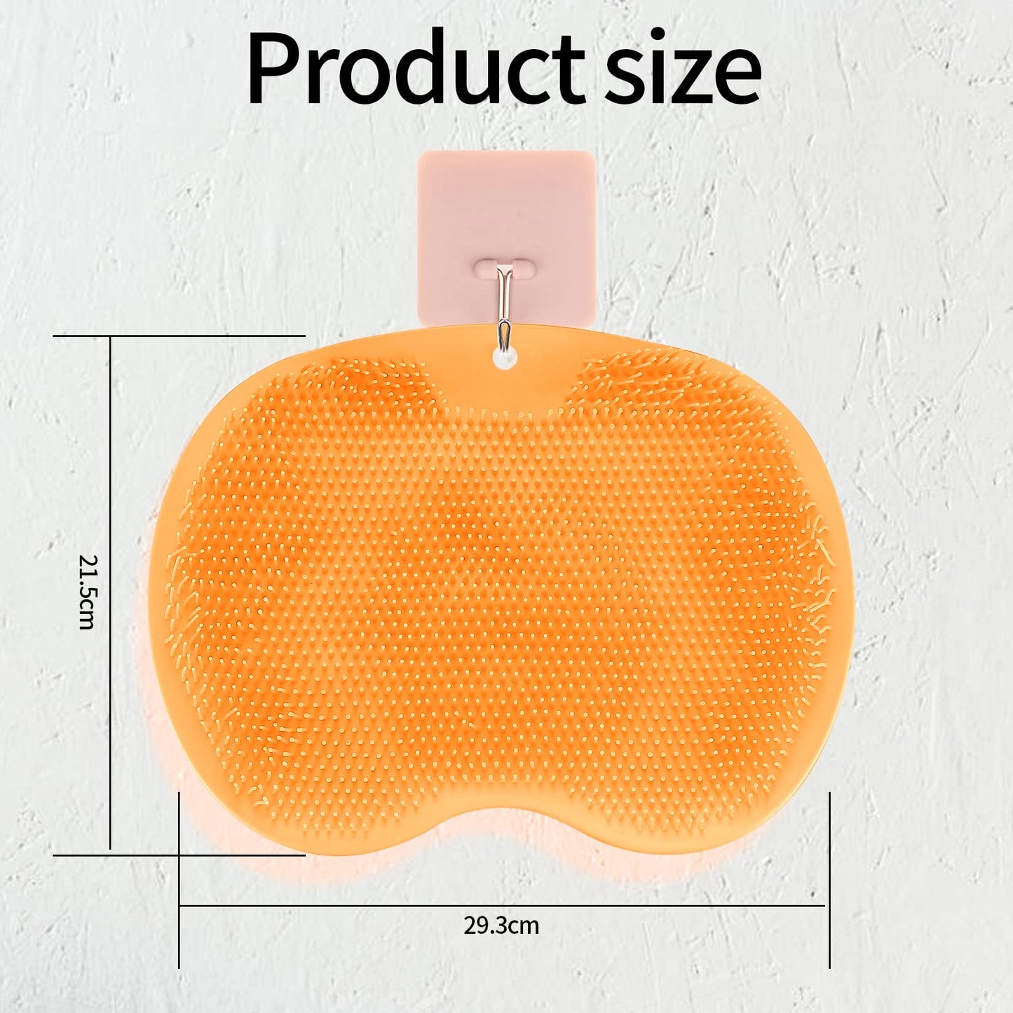 Zxglxinyao 2-Pack Shower Foot Scrubber Mat Back Washer Back Exfoliating Bath Wash Pad Wall Mounted Slip Suction Cups Foot Scrubber for Use in Shower Cups Foot Cleaner for Men and Women