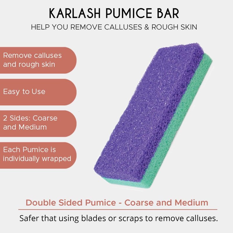 Professional Pedicure Foot Pumice Stone - 2-Sided Callus Remover & Dead Skin Scrubber | Ideal for Smooth Feet