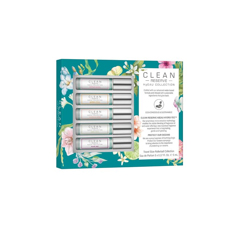 CLEAN H2EAU Fragrance Discovery Gift Set - Travel Mini Size Water-Based Perfumes | Cruelty-Free & Paraben-Free
