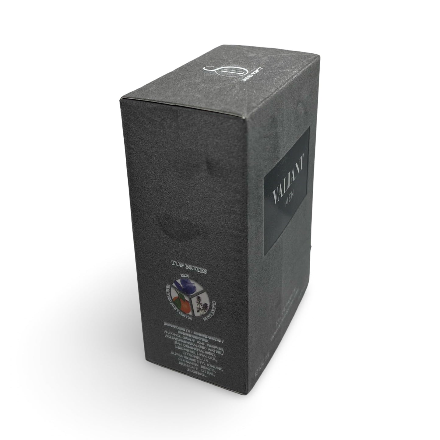 United Scents VALIANT MEN Eau de Parfum, Black Studded Bottle, Citrus Floral Fragrance, 3.4 Fl Oz