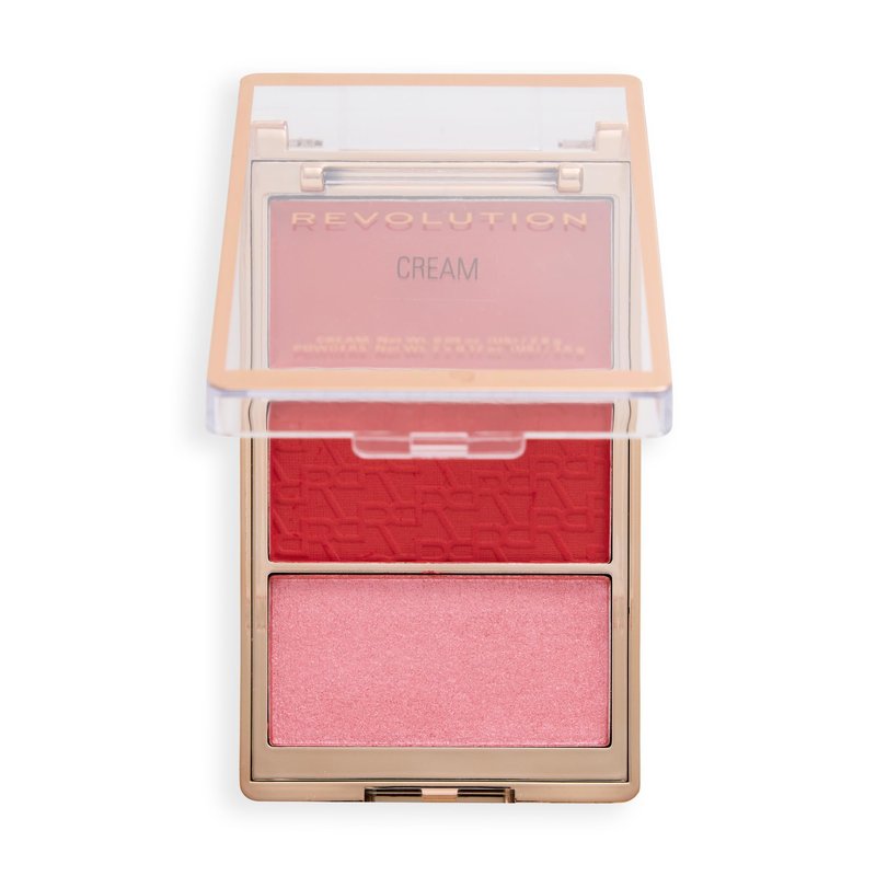 Revolution, Blush Icon Palette, Cream, Matte, & Shimmer Bronzer Trio, Hyaluronic Acid Infused, High Pigment, Vegan & Cruelty-Free, Rebellious Red, 0.09 oz