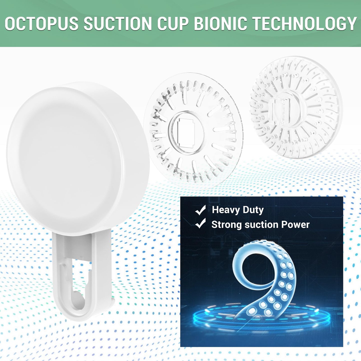LUXEAR Shower Caddy Suction Cup Shower Basket 2 Pack, NO-Drilling Removable Plastic Shower Shelf Organizer for Bathroom Storage & Kitchen Max Hold 22lbs,Waterproof,One Second Installation Shower Rack