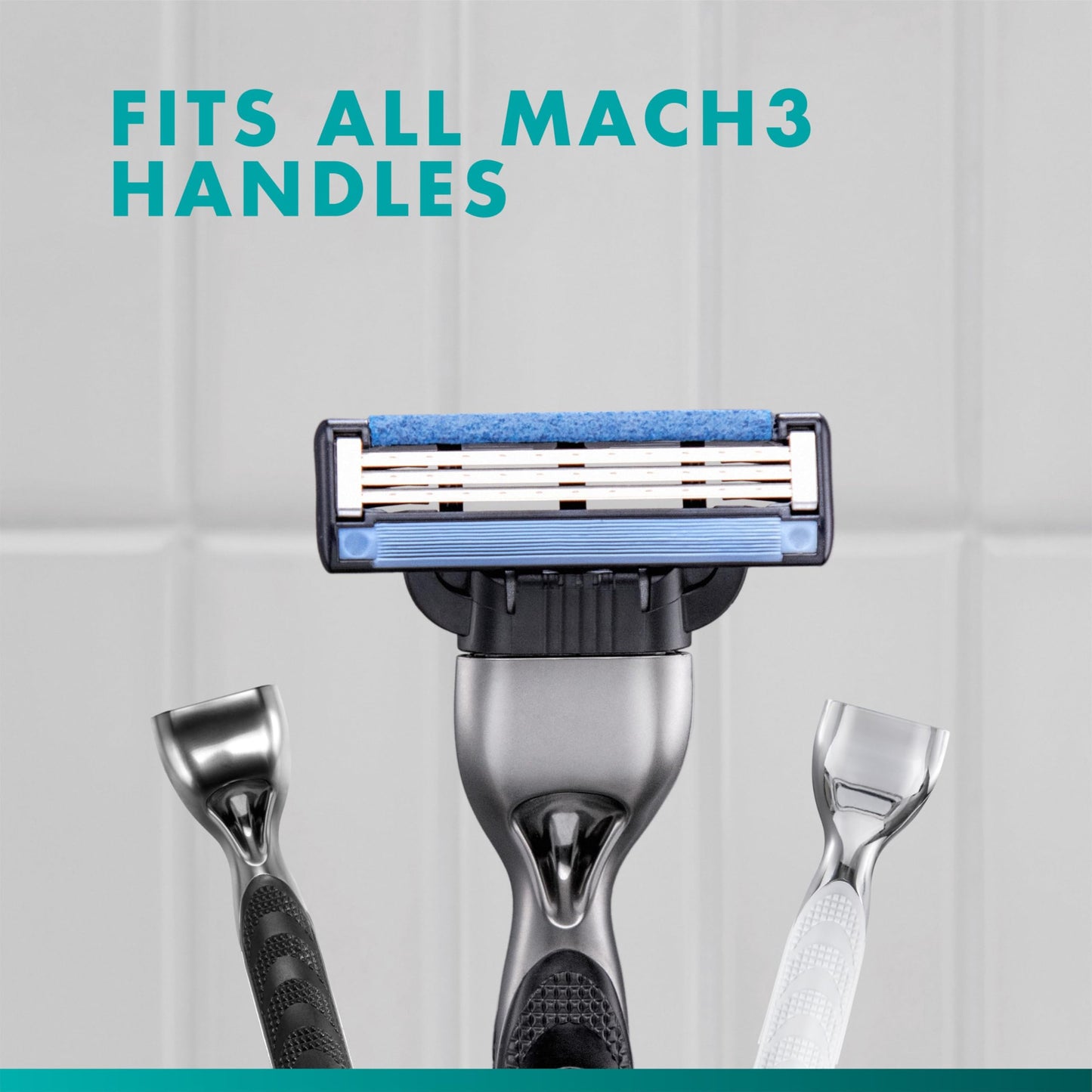 Gillette Mach3 Razor for Men, 1 Razor Handle + 2 Blade Refills
