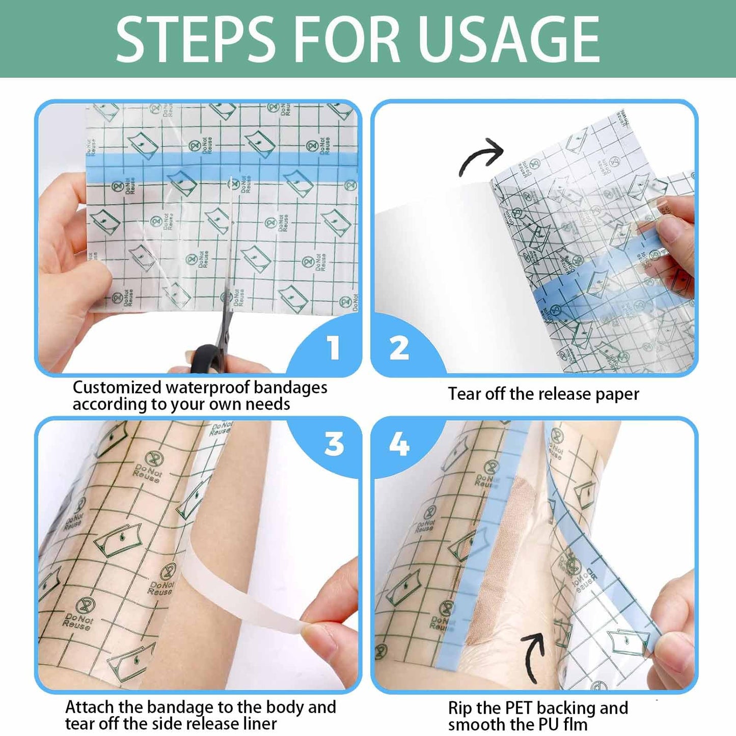 Upgraded Version Waterproof Bandage Transparent Film, Tattoo Aftercare Bandage Roll, Supplies for Convenient, Faster Tattoo Healing and Protection, Waterproof,Flexible 6 in x 8 yd