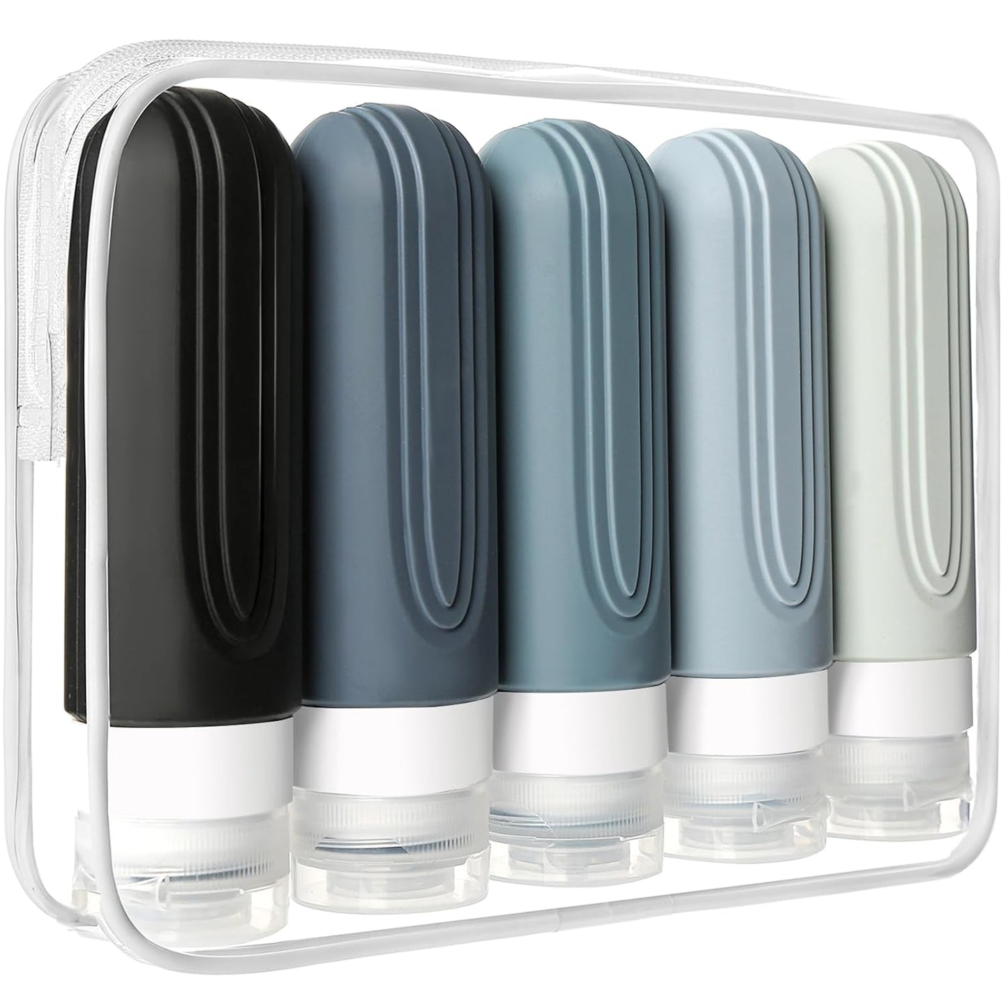 Travel Bottles for Toiletries - TSA Approved 3oz Leak Proof Containers | 5 Pack BPA Free Travel Accessories