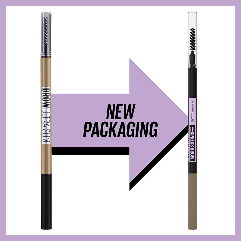 Maybelline Brow Ultra Slim Defining Eyebrow Pencil - Light Blonde | 1.55mm Tip & Blending Spoolie for Precision